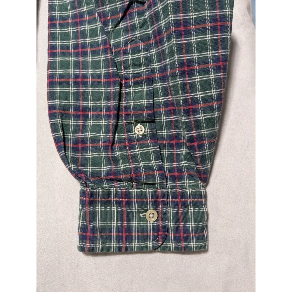 POLO Ralph Lauren Big‎ Men 3XB Blue Green Plaid Long Sleeve Button Shirt